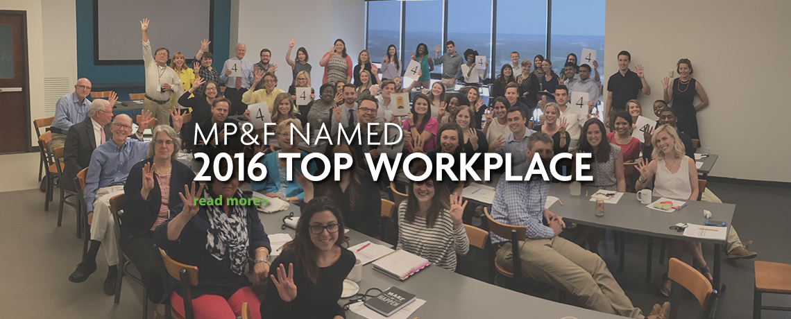 Featured image for “MP&F Awarded 2016 Top Workplace by the Tennessean”