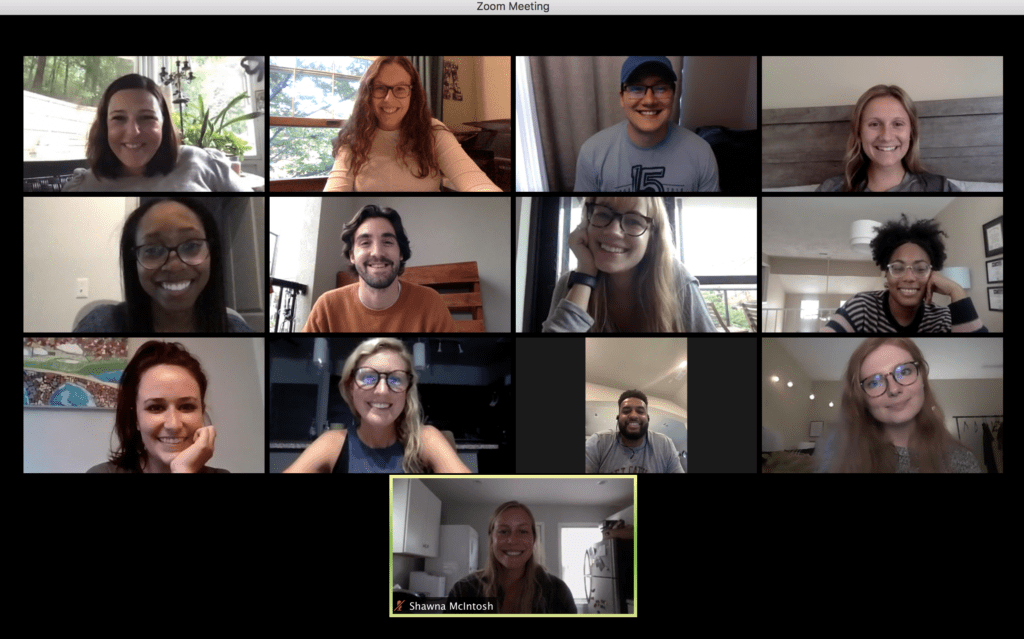 MP&F Assistant Account Executive happy hour zoom call