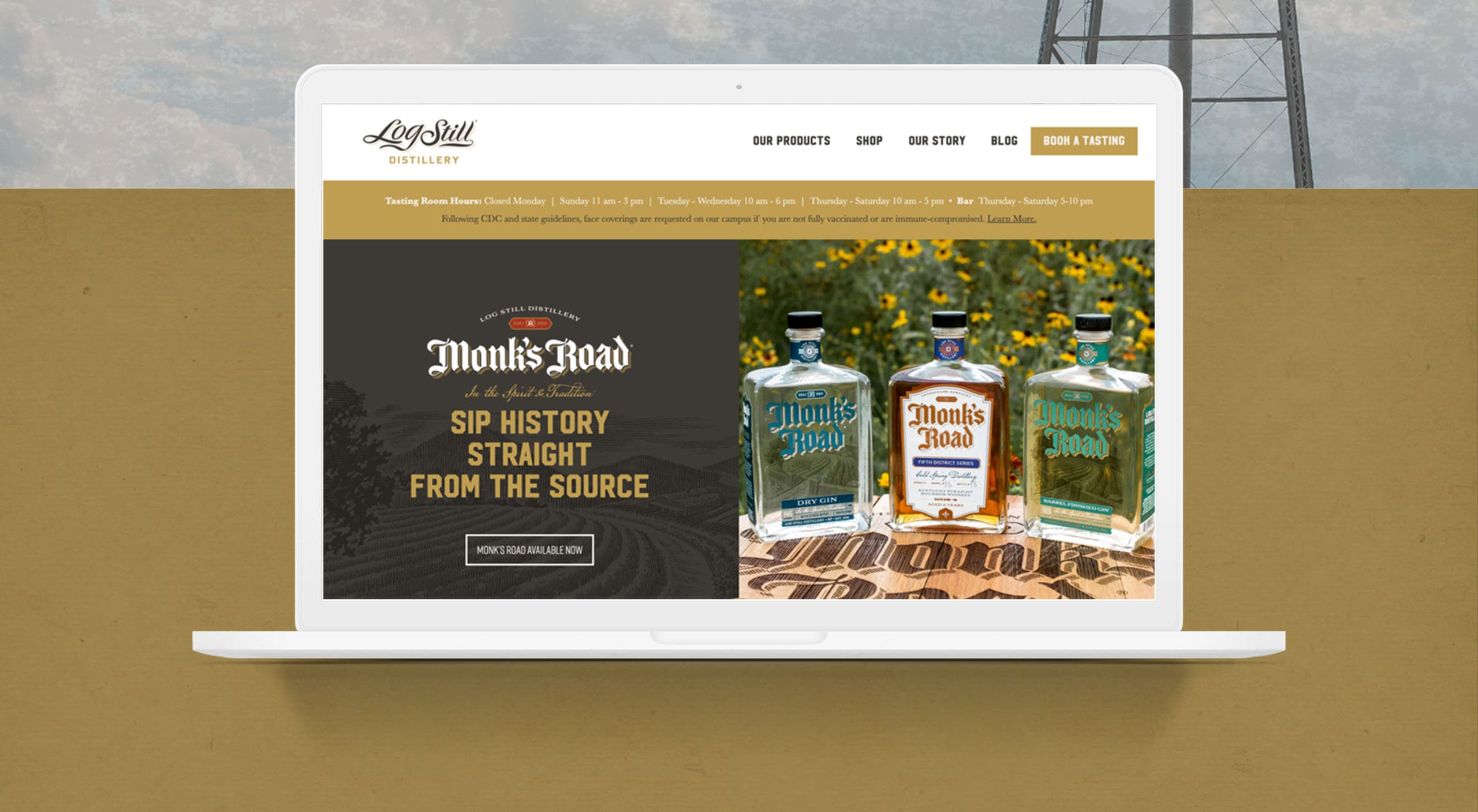 Log Still website mock-up