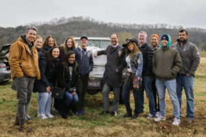 Trashley Shoot Greg, Schuyler, Patti, Knight, AB, Danielle, Tom, Mayor, Trashley, Don, Jack, Production